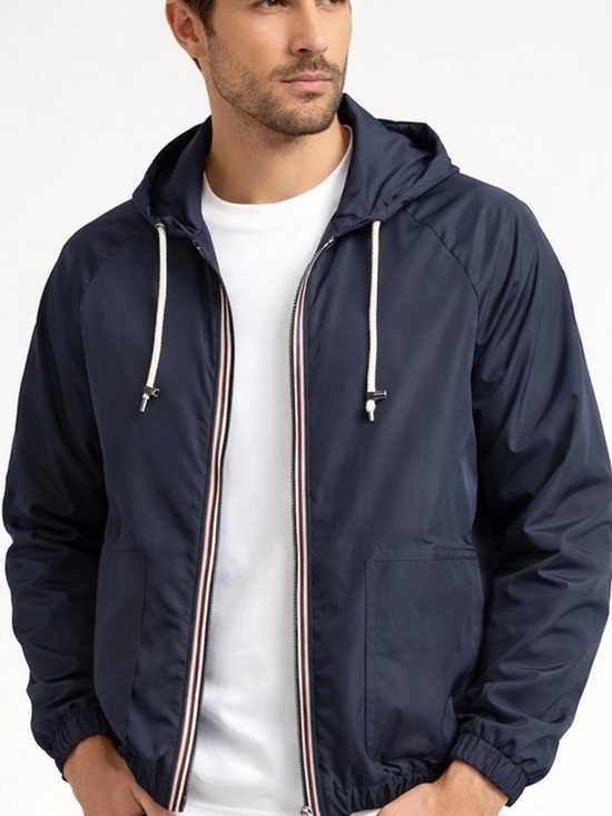 Faconnable Other - Faconnable Navy Hooded Windbreaker Jacket